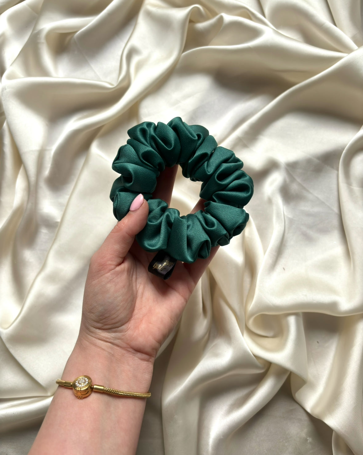 Emerald Skinny Scrunchie