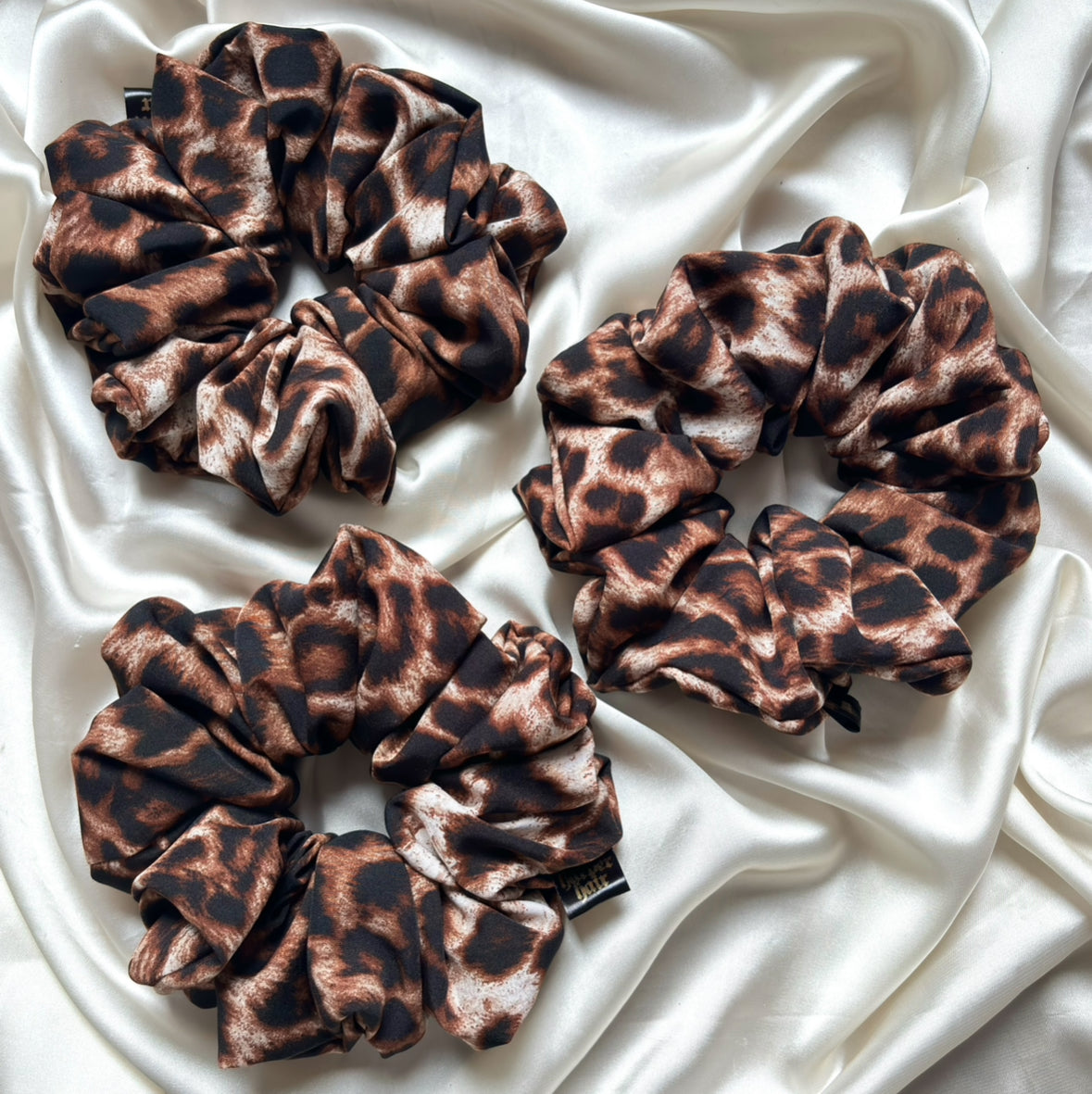 Maroon Leopard XL Scrunchie