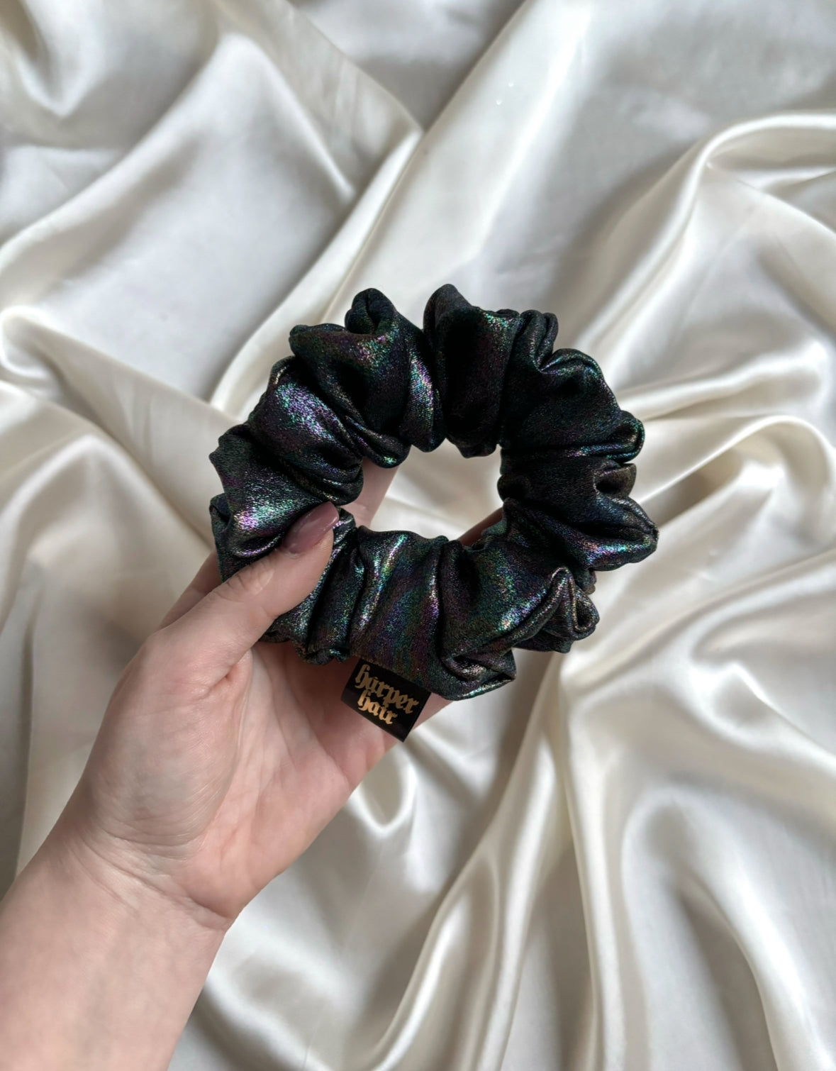 Noir Nebula Skinny Scrunchie