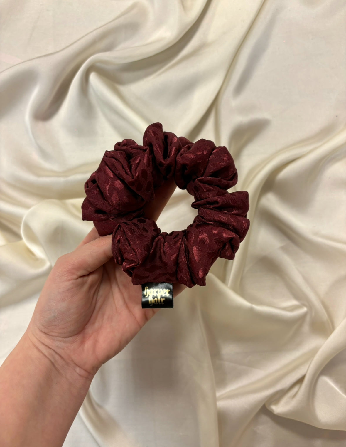Burgundy Dapple Skinny Scrunchie