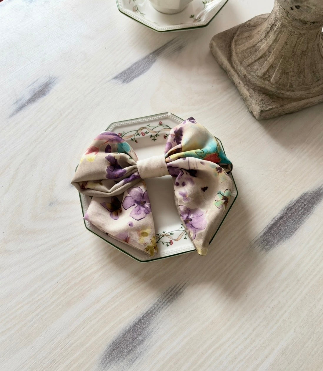 Murky Floral Petite Bow