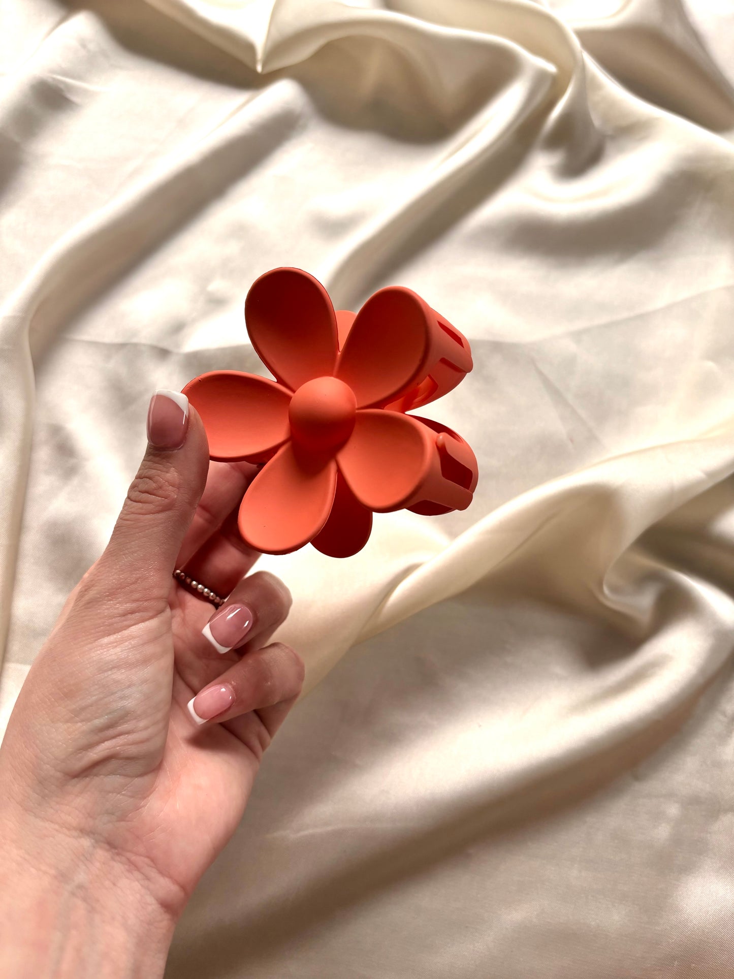 Peach Flower Clip