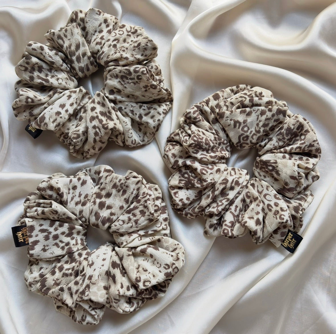 Stone Leopard XL Scrunchie