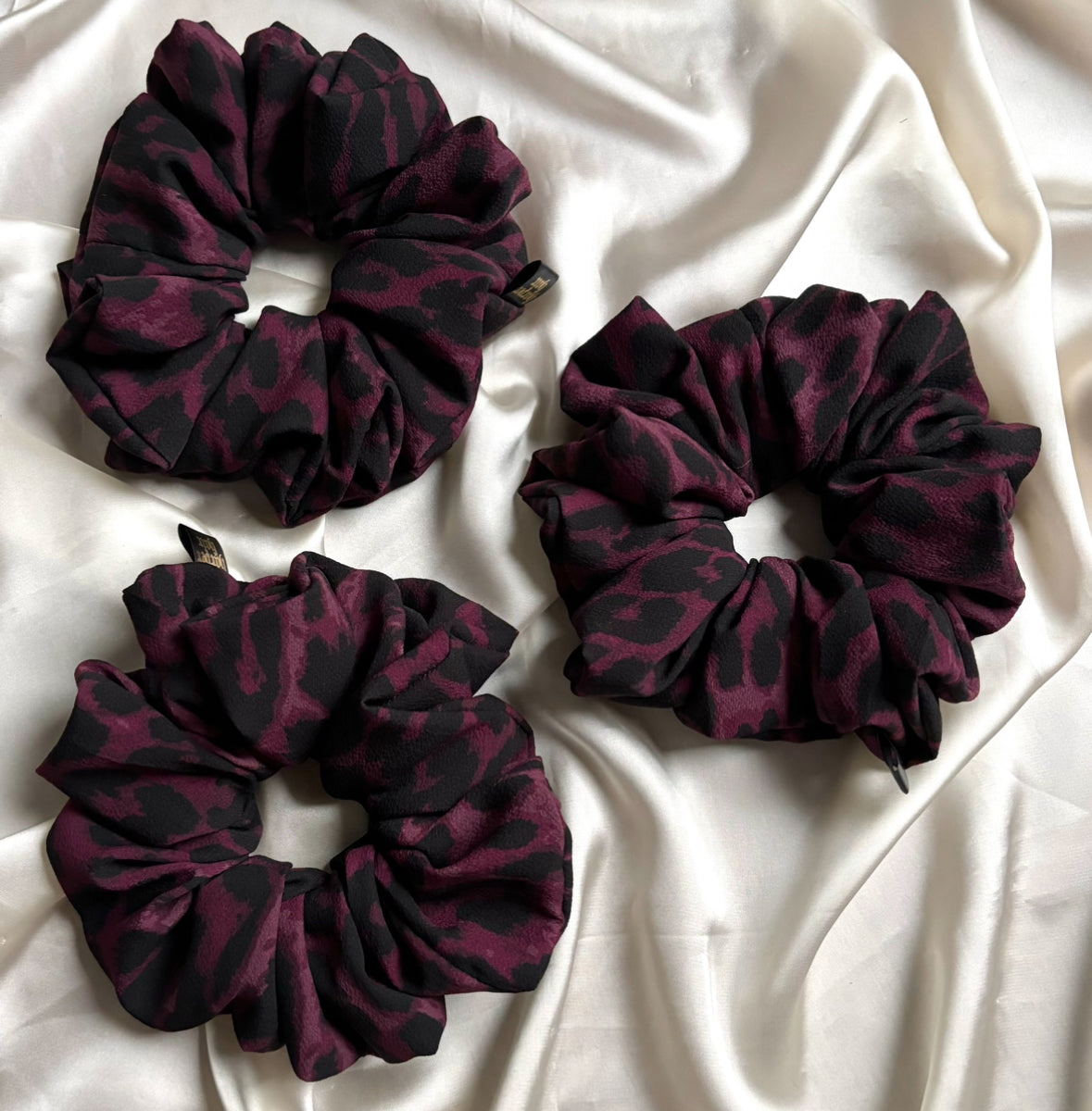 Mulberry Leopard Scrunchie
