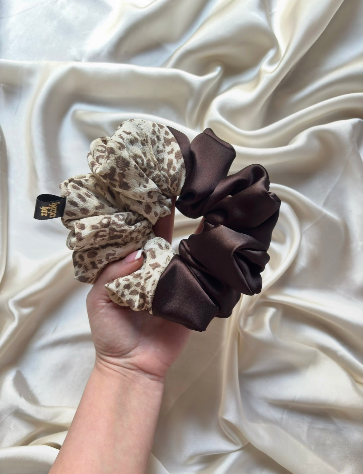 Stone Leopard / Espresso XL Scrunchie