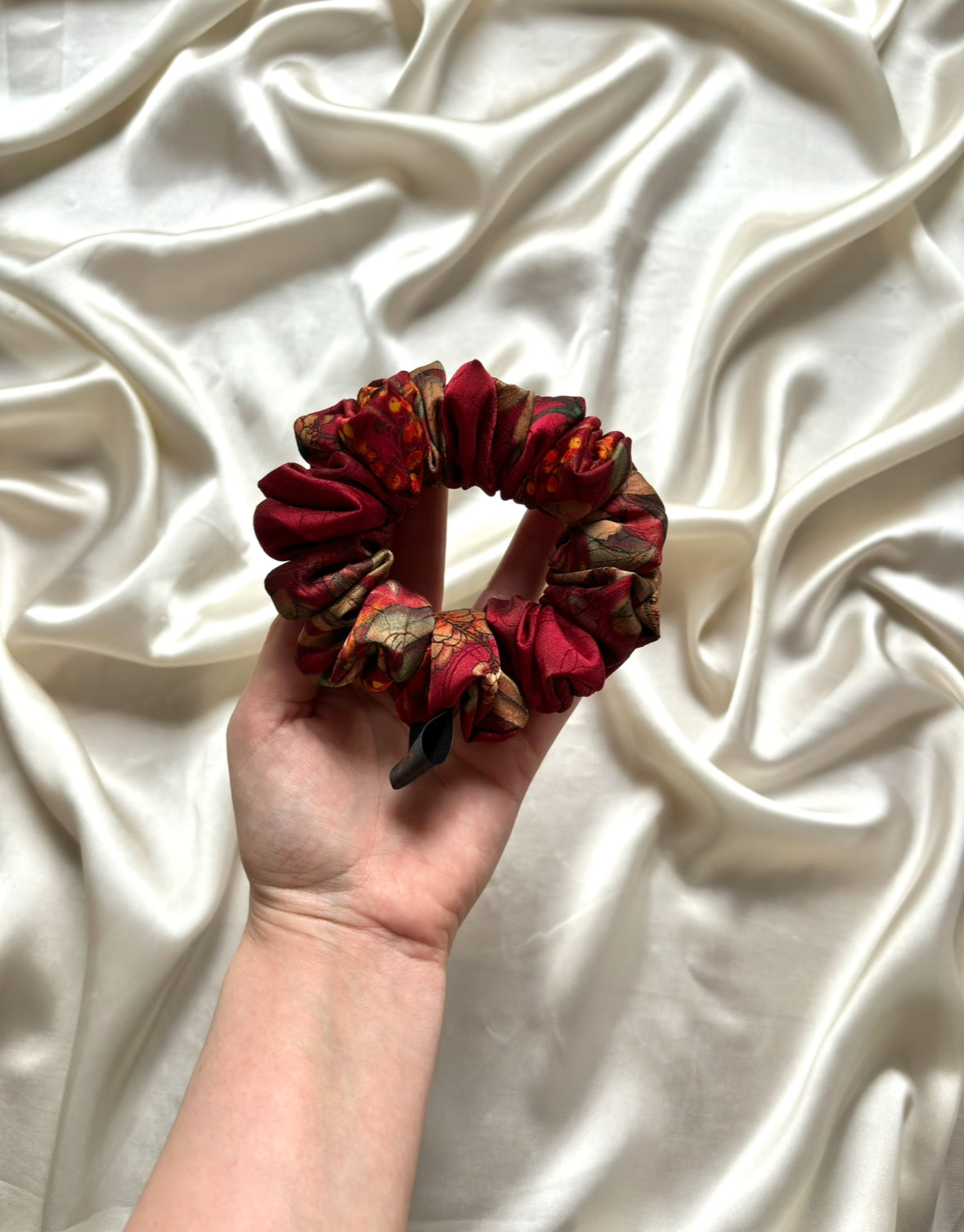 Pomegranate Bloom Skinny Scrunchie