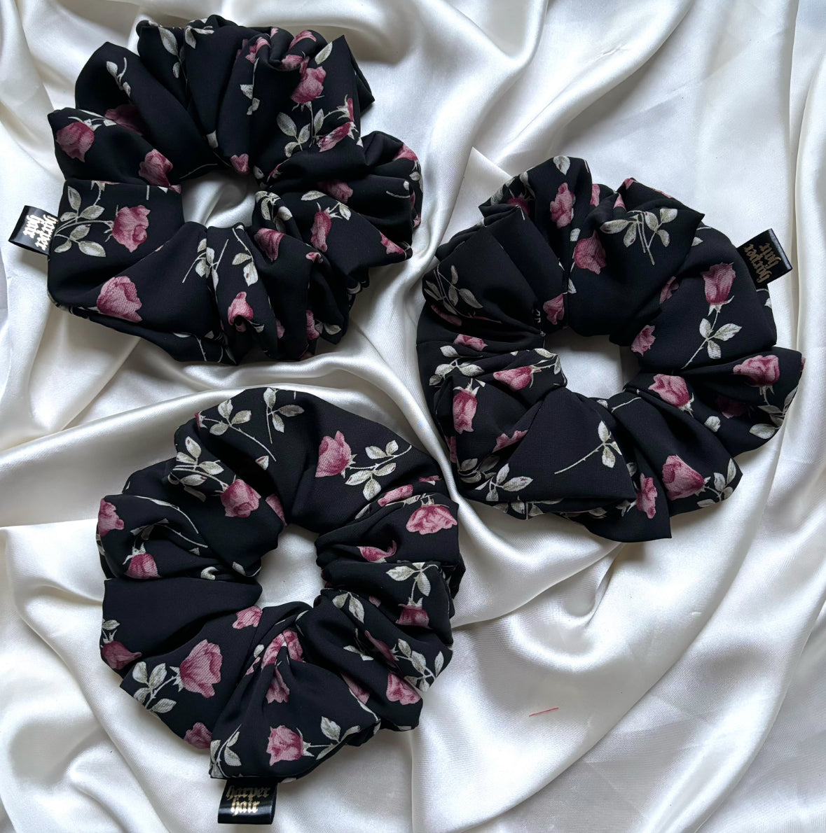 Midnight Rose XL Scrunchie