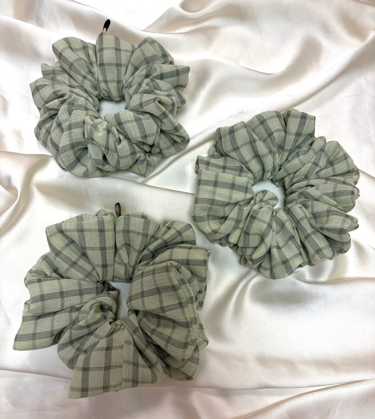 Mint Twill Scrunchie
