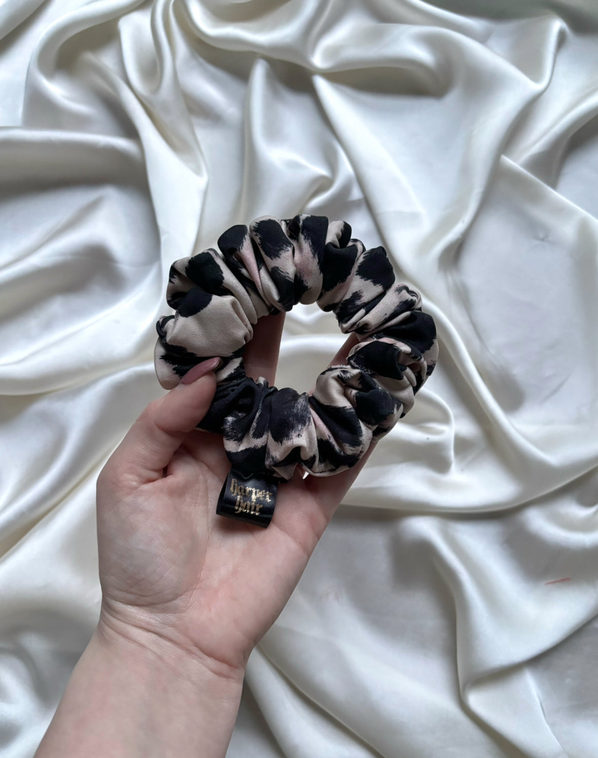 Blush Leopard Skinny Scrunchie