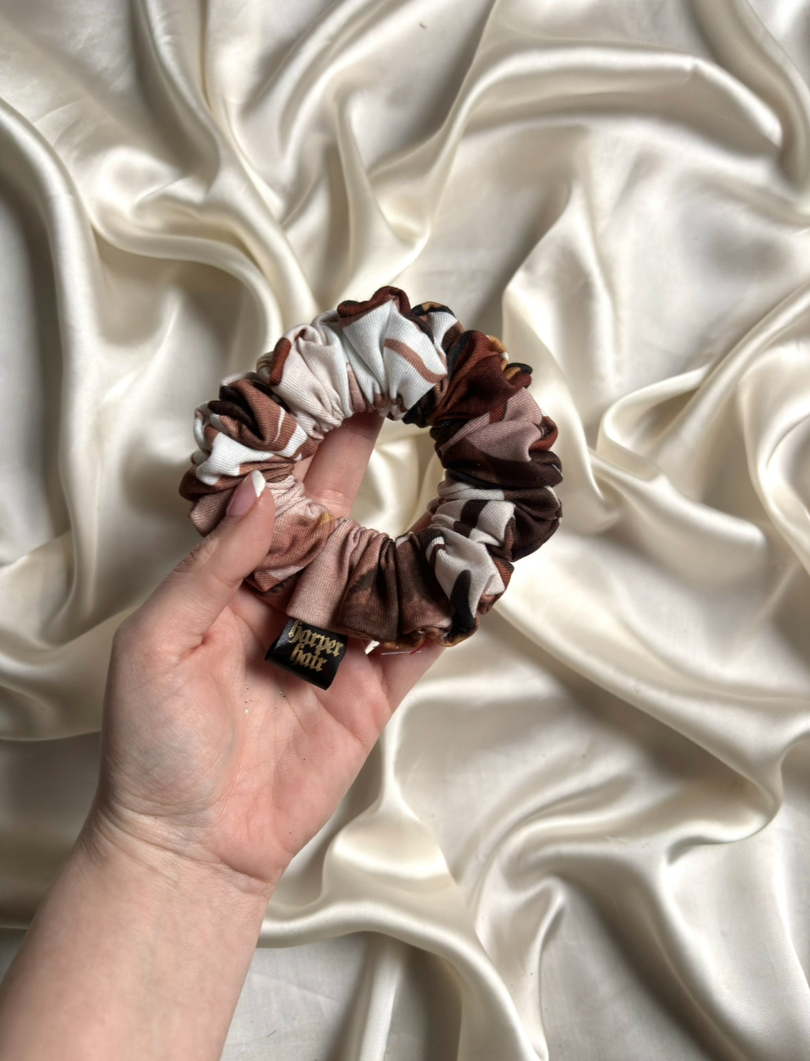 Hazelnut Swirl Skinny Scrunchie