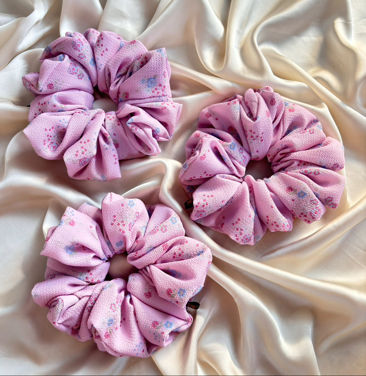 Lavender Petals Scrunchie