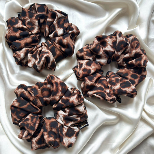 Maroon Leopard XL Scrunchie
