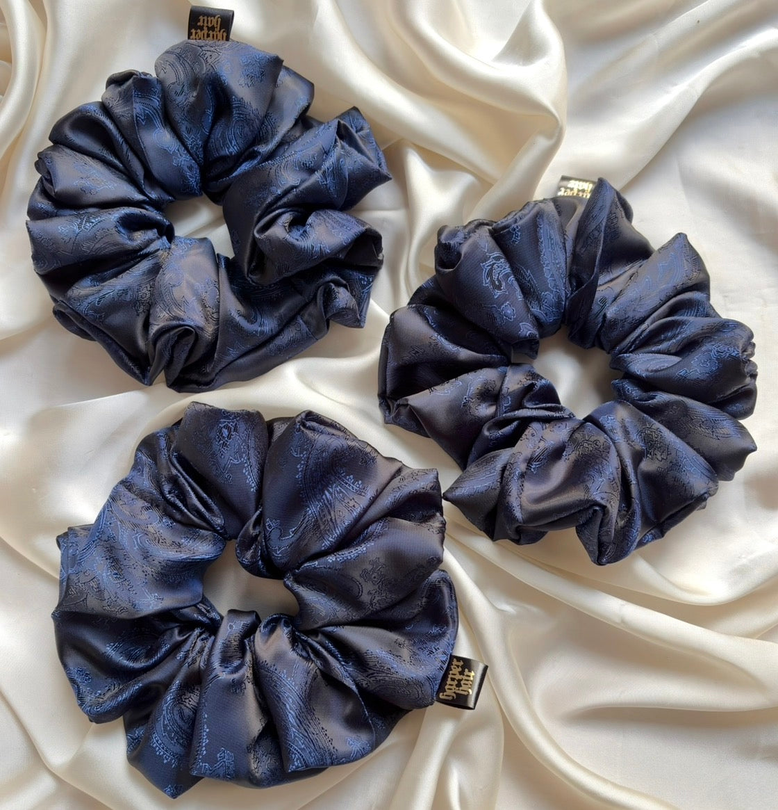 Navy Empress XL Scrunchie