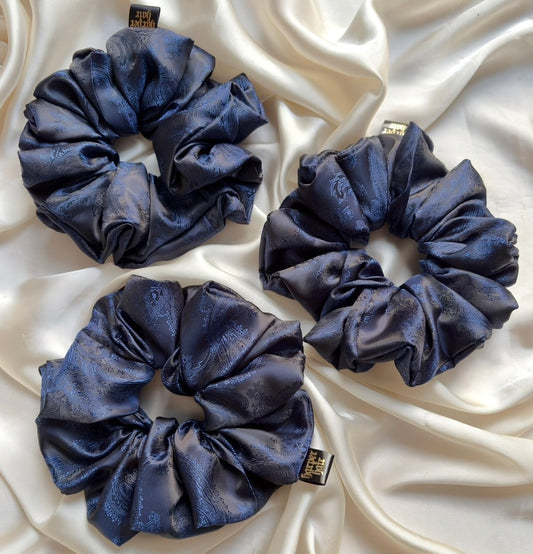 Navy Empress XL Scrunchie