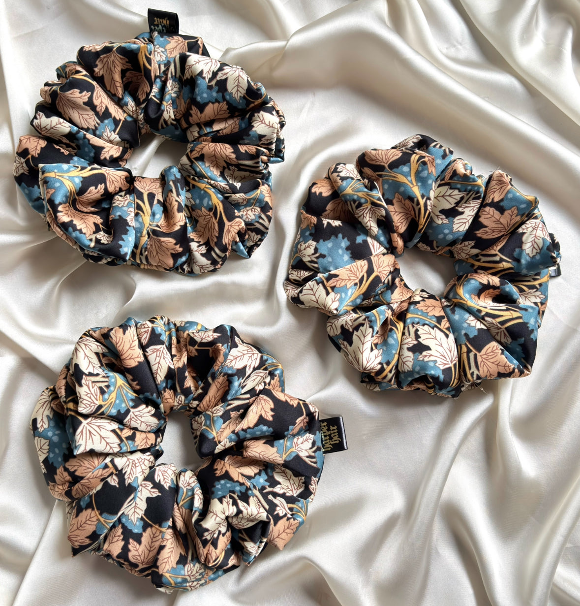 Teal Fall Scrunchie
