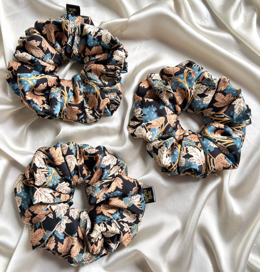 Teal Fall Scrunchie