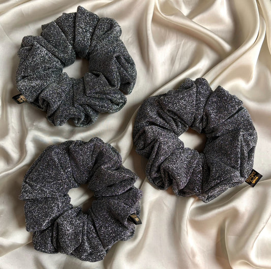 Festive Silver Scrunchie