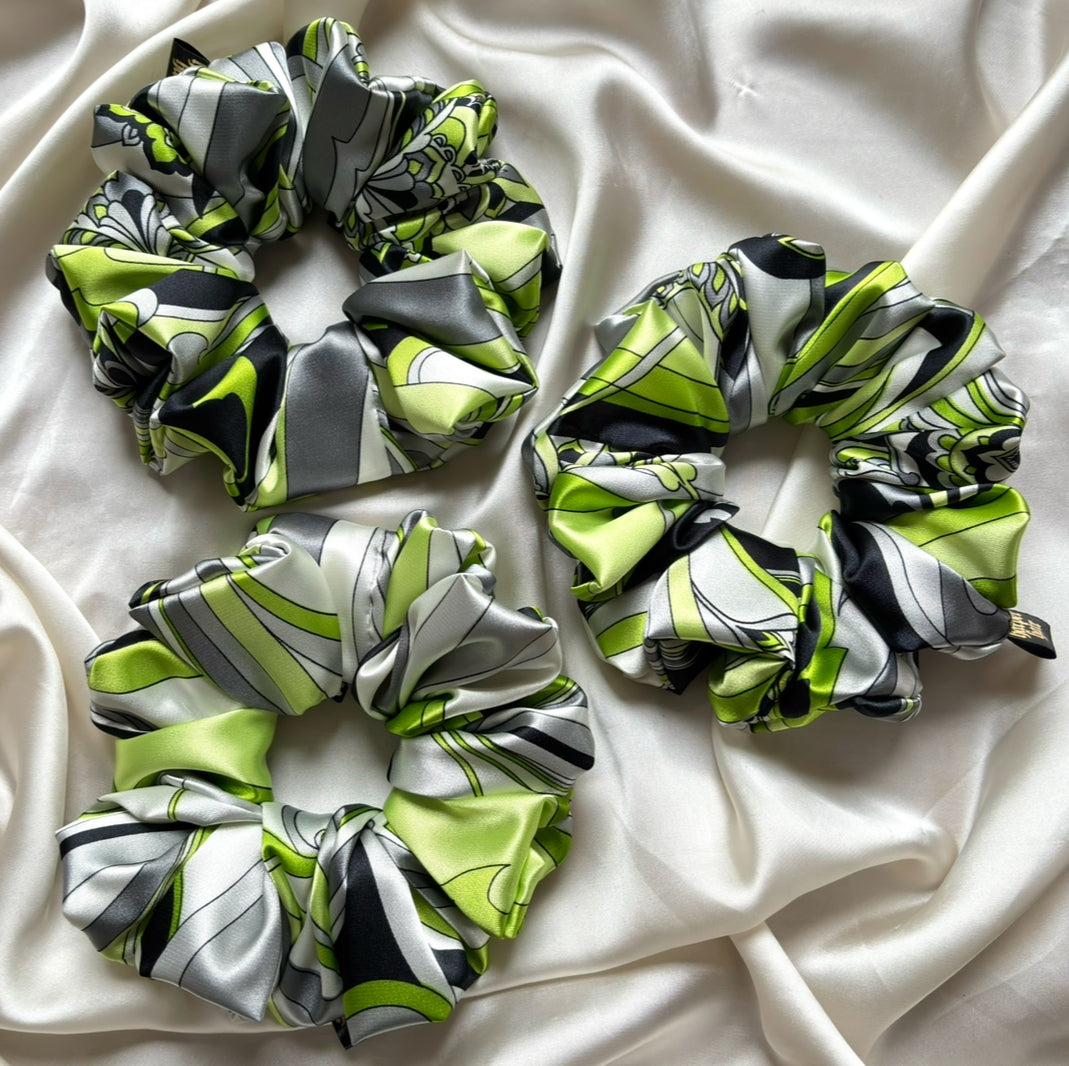 Lime Vortex XL Scrunchie