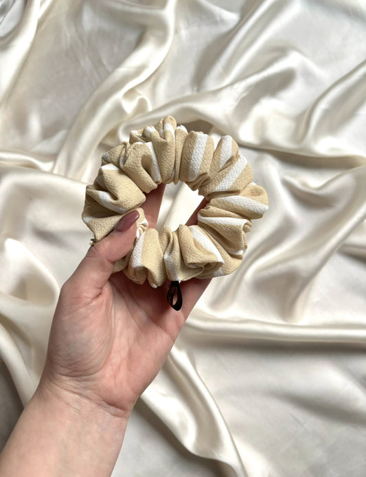 Champagne Stripes Skinny Scrunchie