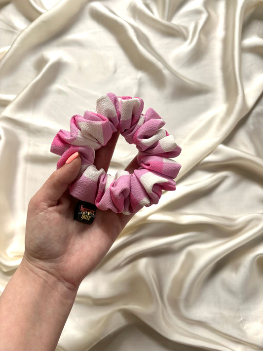 Candyfloss Check Skinny Scrunchie