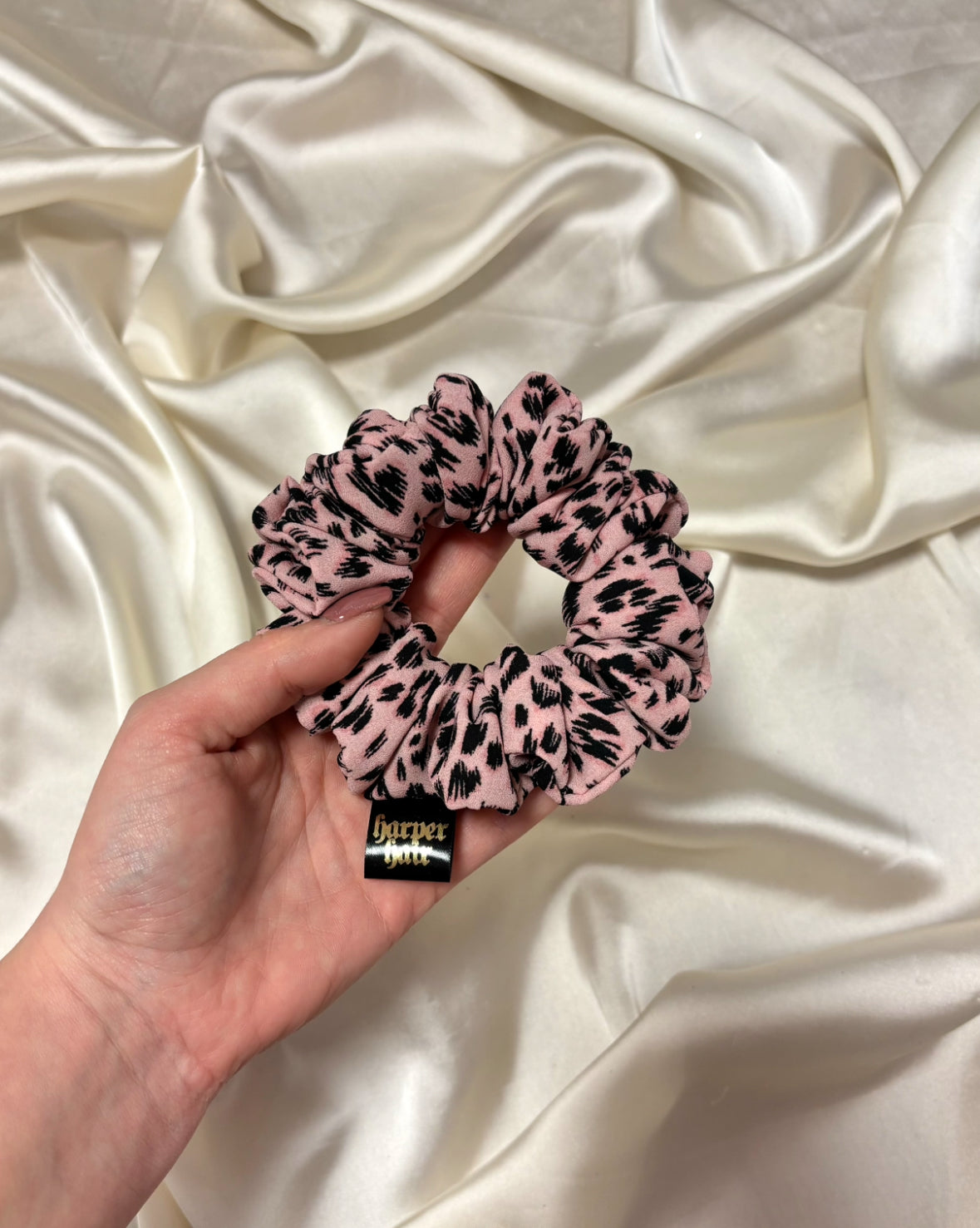 Candyfloss Leopard Skinny Scrunchie