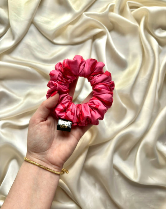Magenta Bows Skinny Scrunchie