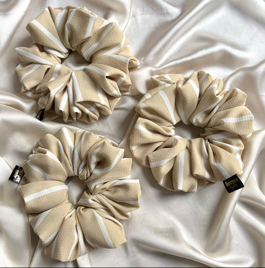 Champagne Stripes XL Scrunchie