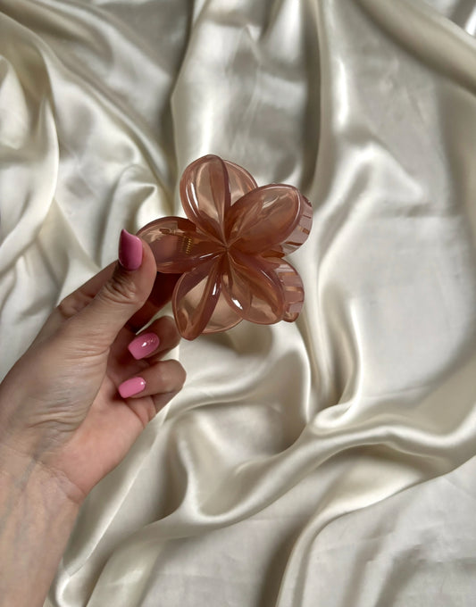 Apricot Flower Clip