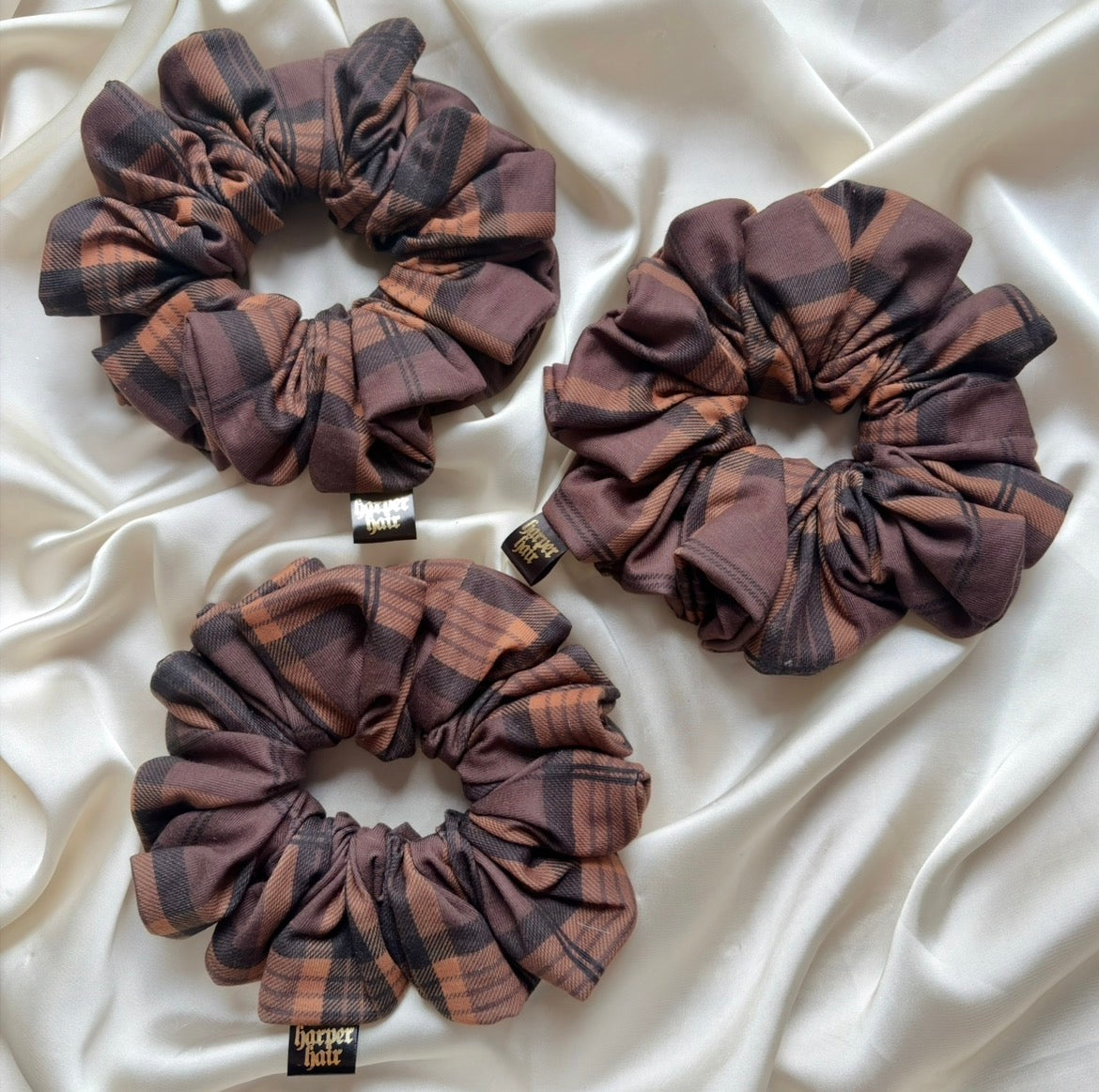 Chocolate Tartan XL Scrunchie
