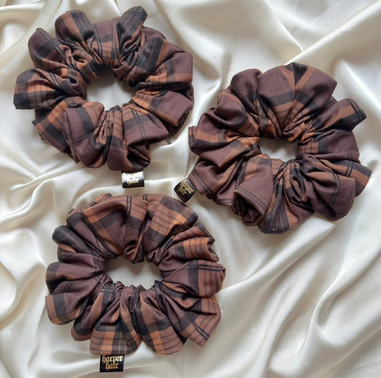 Chocolate Tartan XL Scrunchie