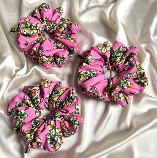 Cerise Vines Scrunchie