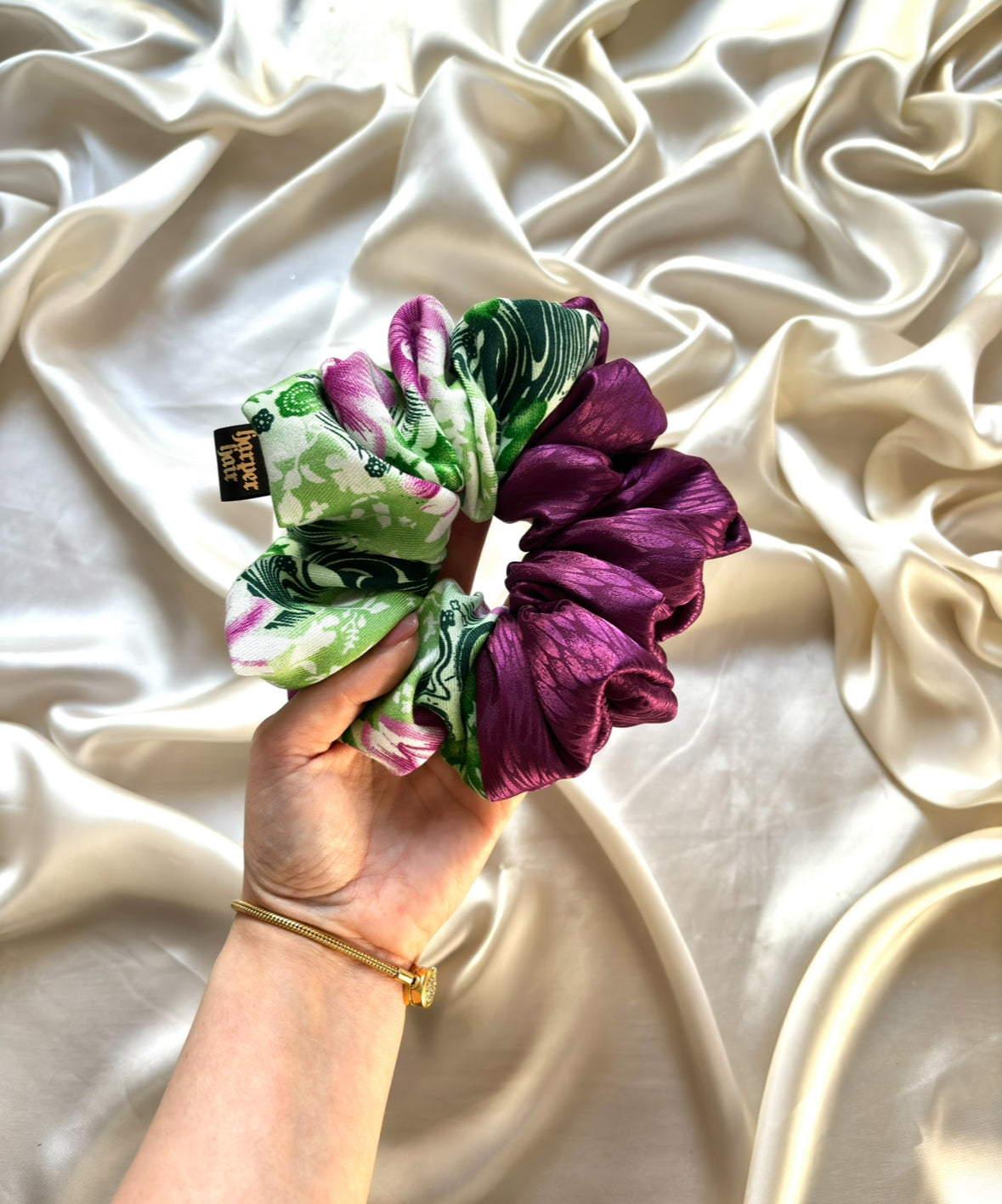 Fern Wildflower / Violet Flutter XL Scrunchie