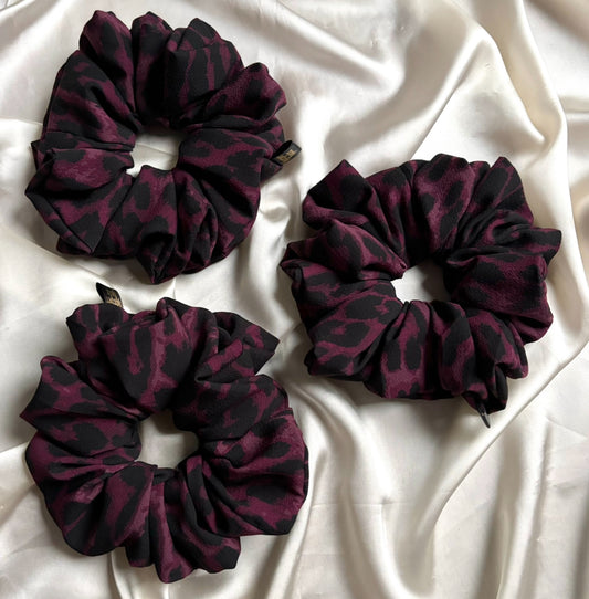 Mulberry Leopard Scrunchie