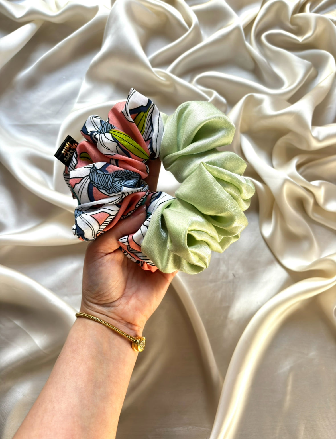 Capri / Mint Glaze XL Scrunchie