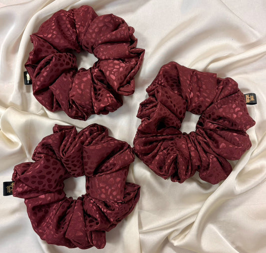 Burgundy Dapple Scrunchie