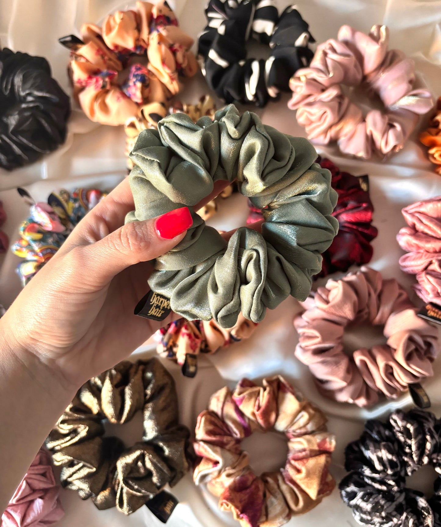 Moss Glaze Skinny Scrunchie