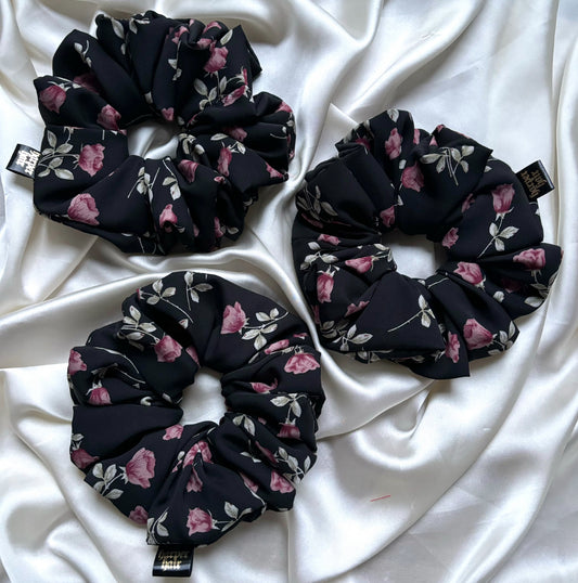 Midnight Rose XL Scrunchie