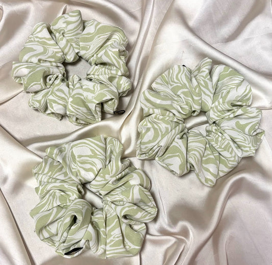 Sage Swirl Scrunchie