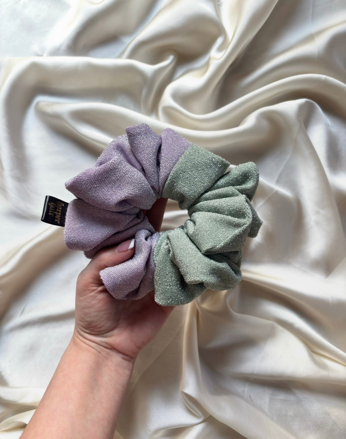 Lavender / Sage Stardust XL Scrunchie