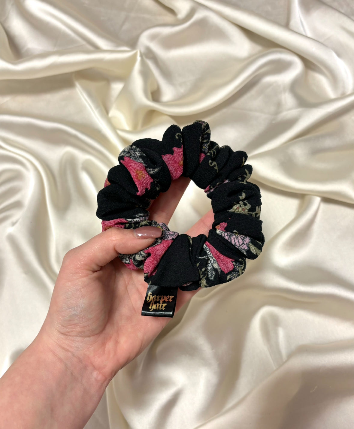 Floral Heirloom Skinny Scrunchie