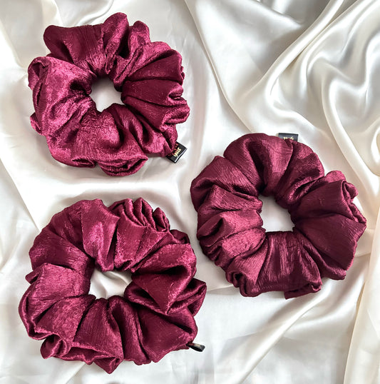 Cranberry Luxe Scrunchie