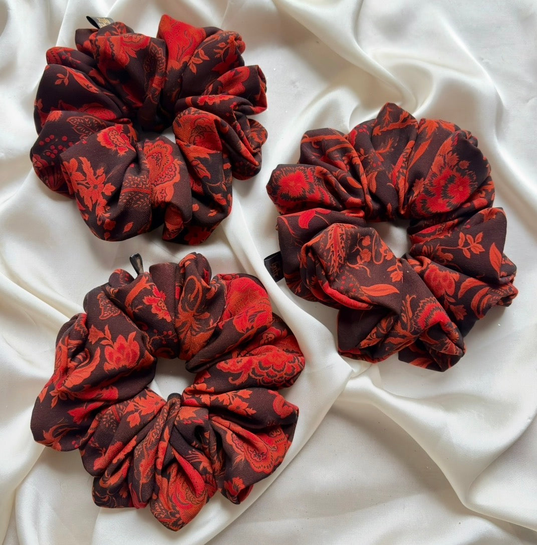 Fiery Floral XL Scrunchie