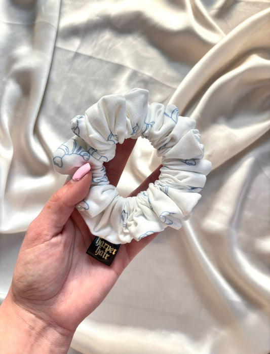 Blueberry Croissant Skinny Scrunchie