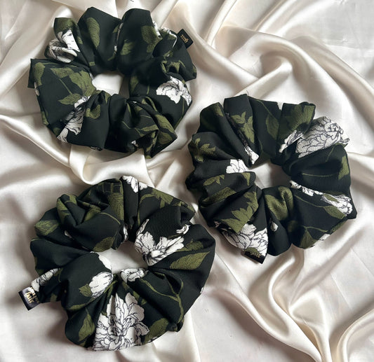 Evergreen Bloom Scrunchie