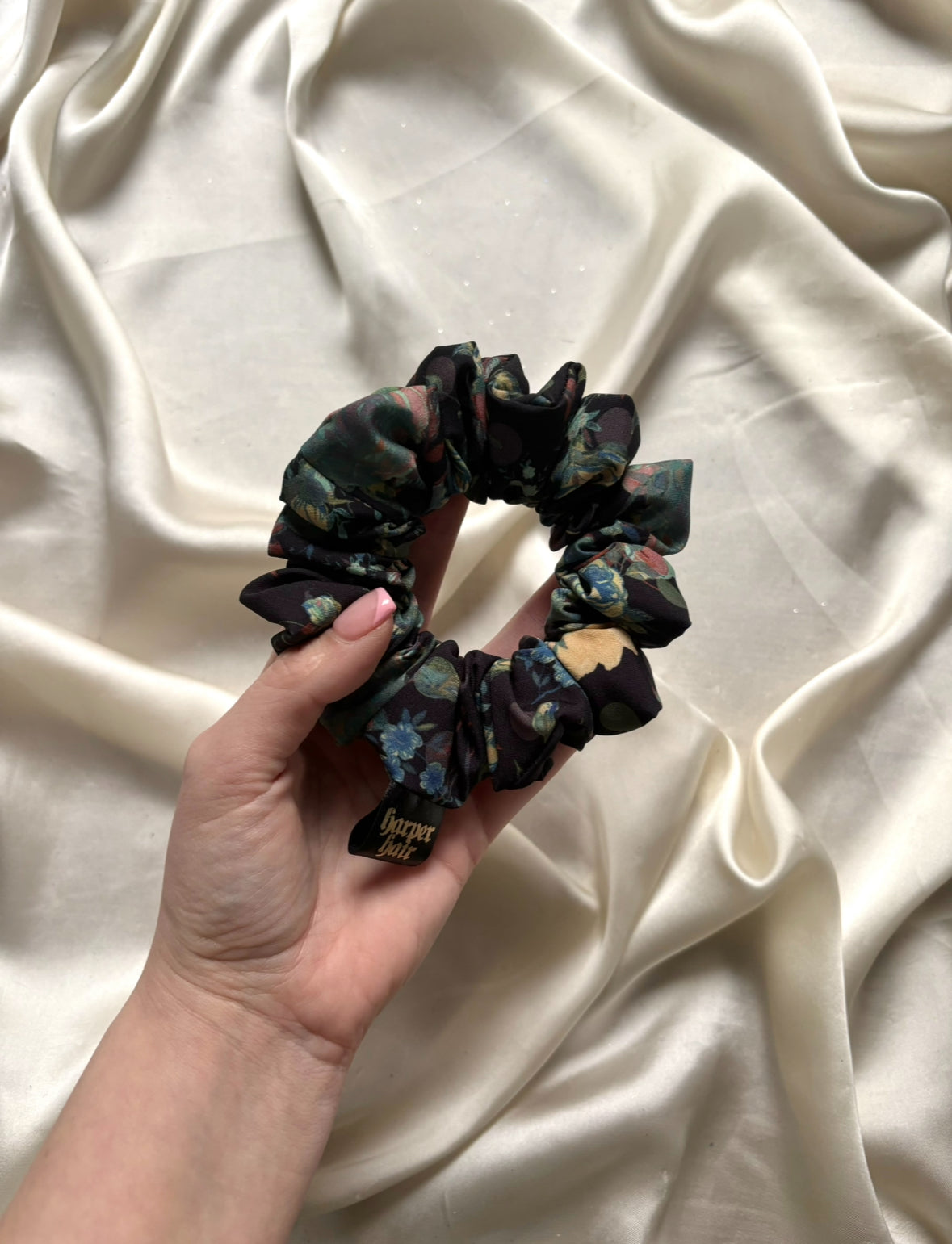 Dark Petal Skinny Scrunchie