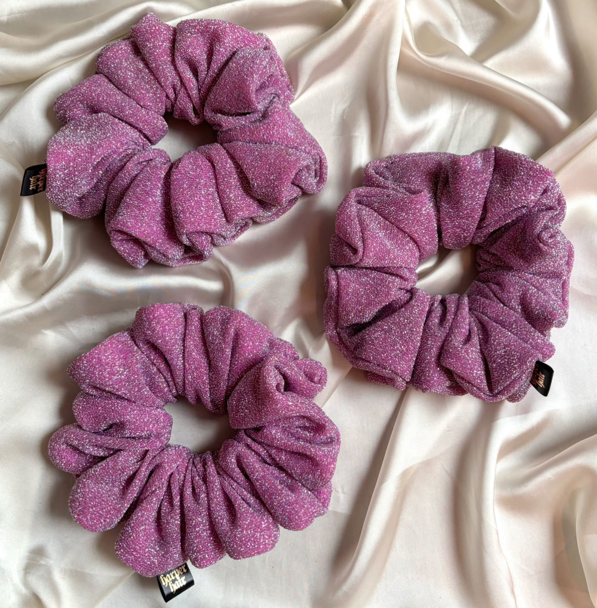 Festive Baby Pink Scrunchie