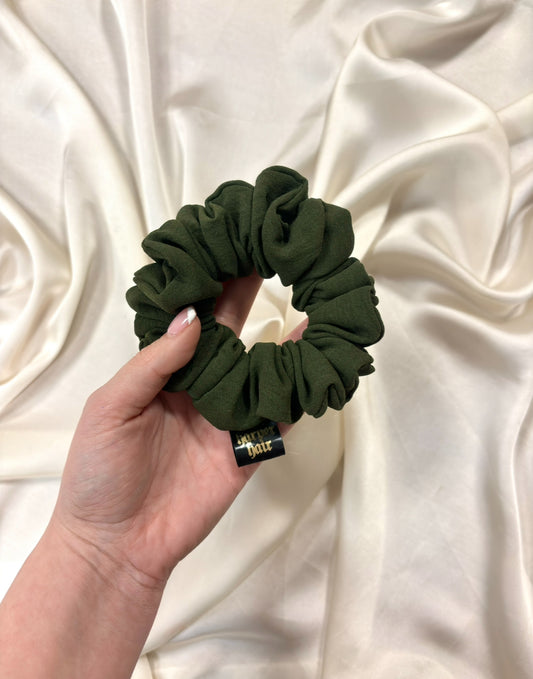 Moss Skinny Scrunchie