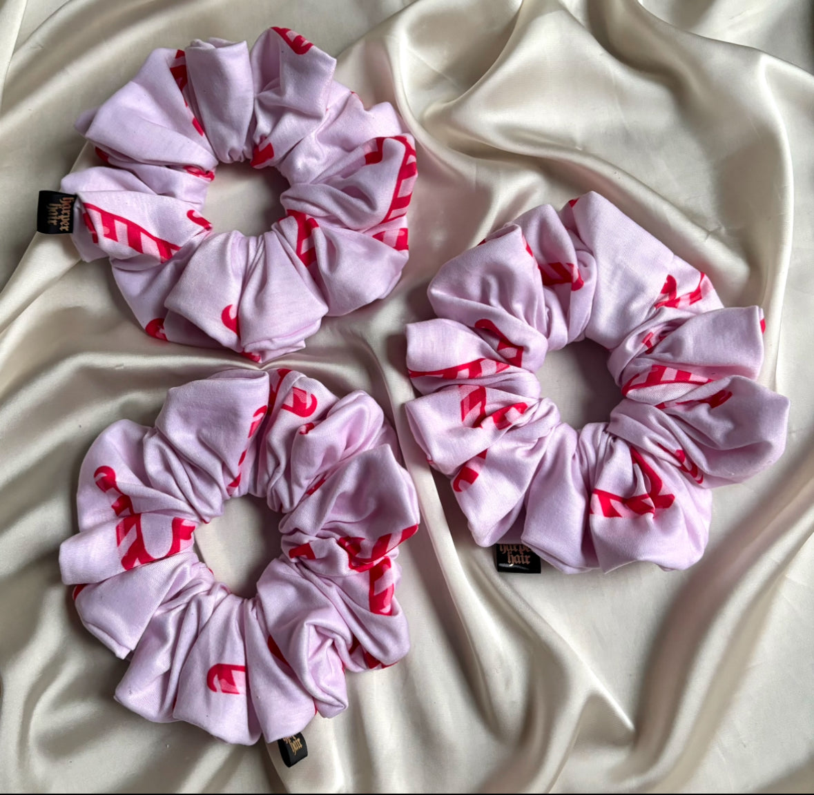 Blush Candy Cane Scrunchie
