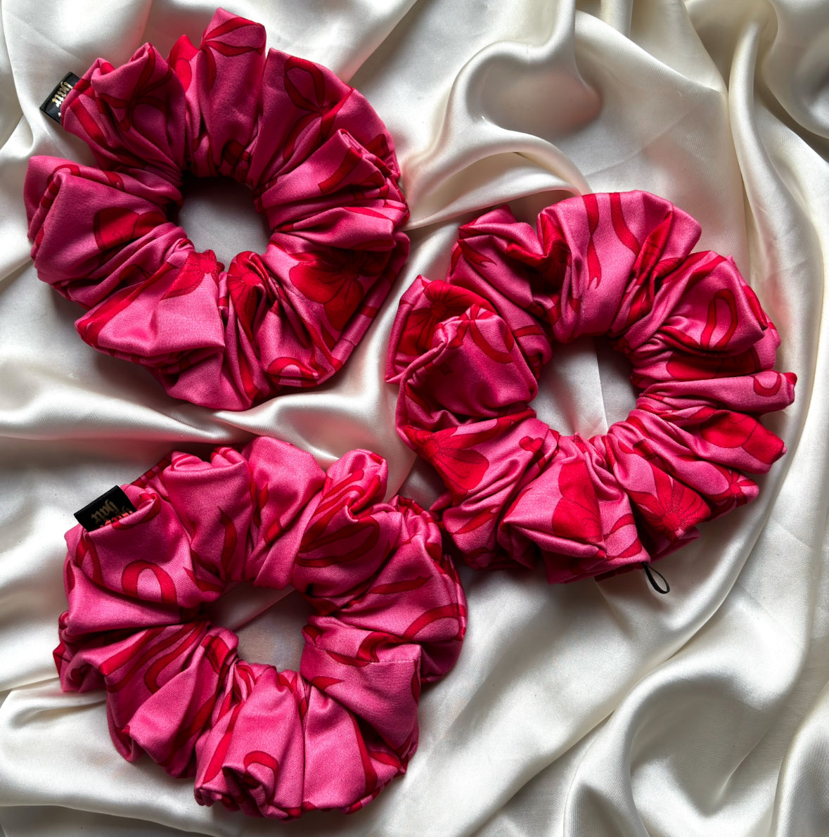 Magenta Bows XL Scrunchie