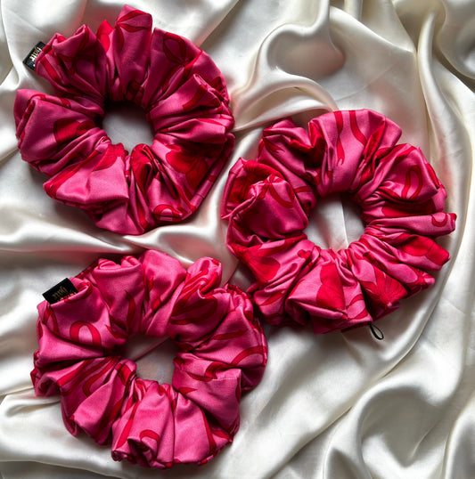 Magenta Bows XL Scrunchie